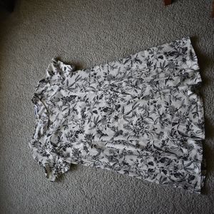 ASTR White with Black Floral dress